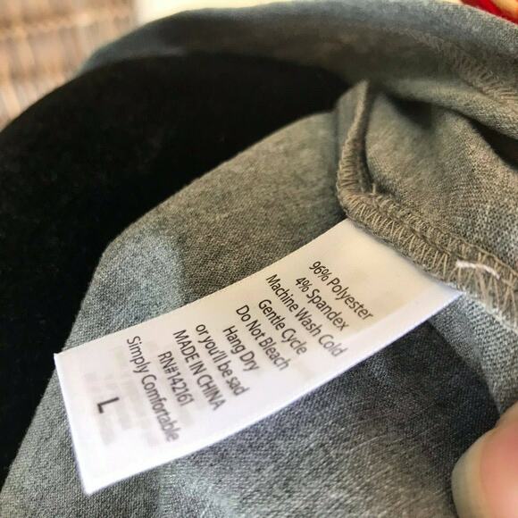 LuLaRoe Womens Top Size Large Randy Baseball Tee Orange Gray Navy Cream NEW - Picture 5 of 6